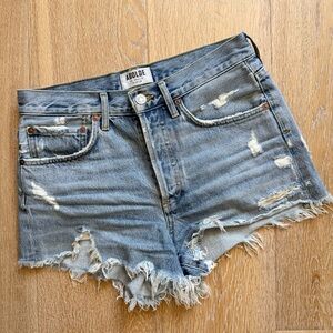 AGOLDE Parker Blue Denim Shorts